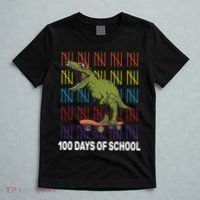 100 Days of School Cool Dinosaur T-Shirt thumb 5
