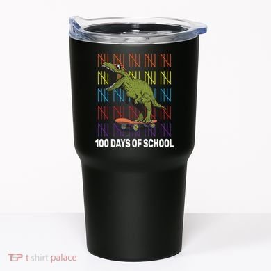 100 Days of School Cool Dinosaur Tumbler