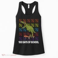 100 Days of School Cool Dinosaur Women's Tank Top thumb 0