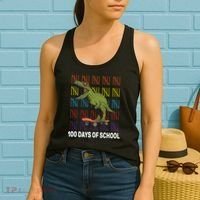 100 Days of School Cool Dinosaur Women's Tank Top thumb 2