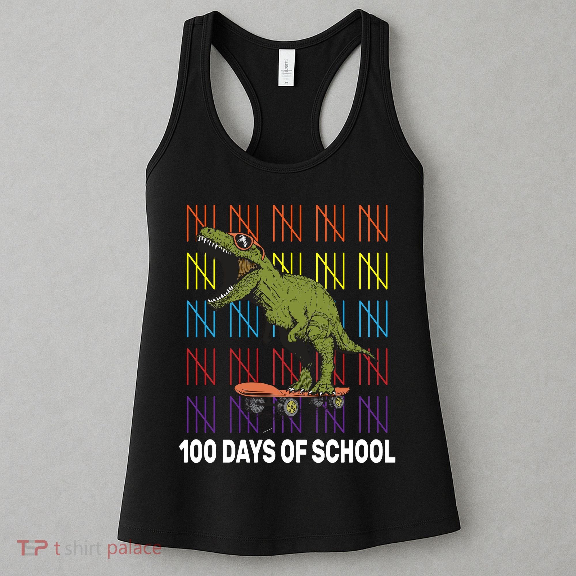100 Days of School Cool Dinosaur Women's Tank Top