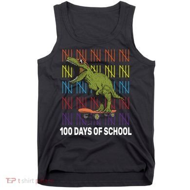 100 Days of School Cool Dinosaur Tank Top