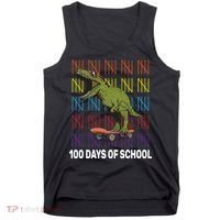 100 Days of School Cool Dinosaur Tank Top thumb 0