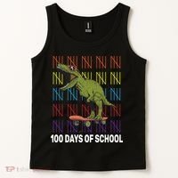 100 Days of School Cool Dinosaur Tank Top thumb 2