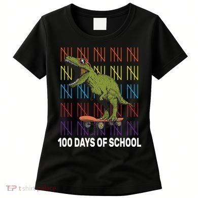 100 Days of School Cool Dinosaur Women's T-Shirt