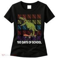 100 Days of School Cool Dinosaur Women's T-Shirt thumb 0