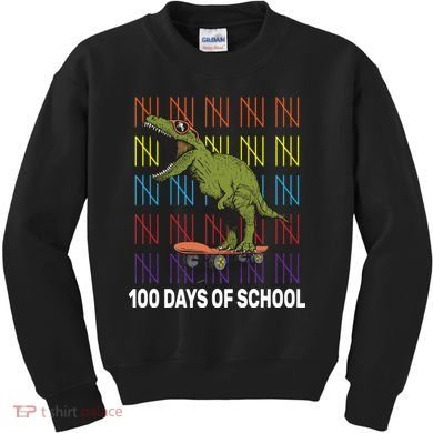 100 Days of School Cool Dinosaur Kids Sweatshirt