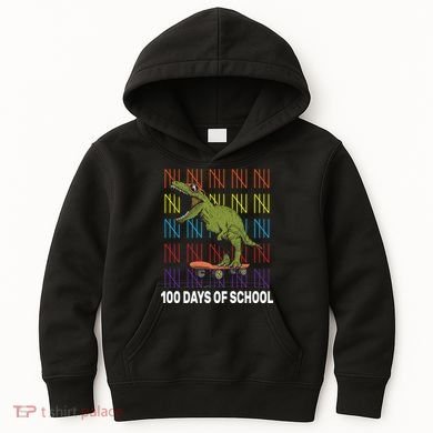 100 Days of School Cool Dinosaur Kids Hoodie