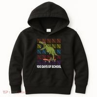 100 Days of School Cool Dinosaur Kids Hoodie thumb 0