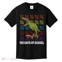 100 Days of School Cool Dinosaur Kids T-Shirt thumb 0