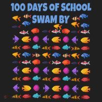 100 Days Of School Swam By Fish Women's Sweatshirt thumb 2