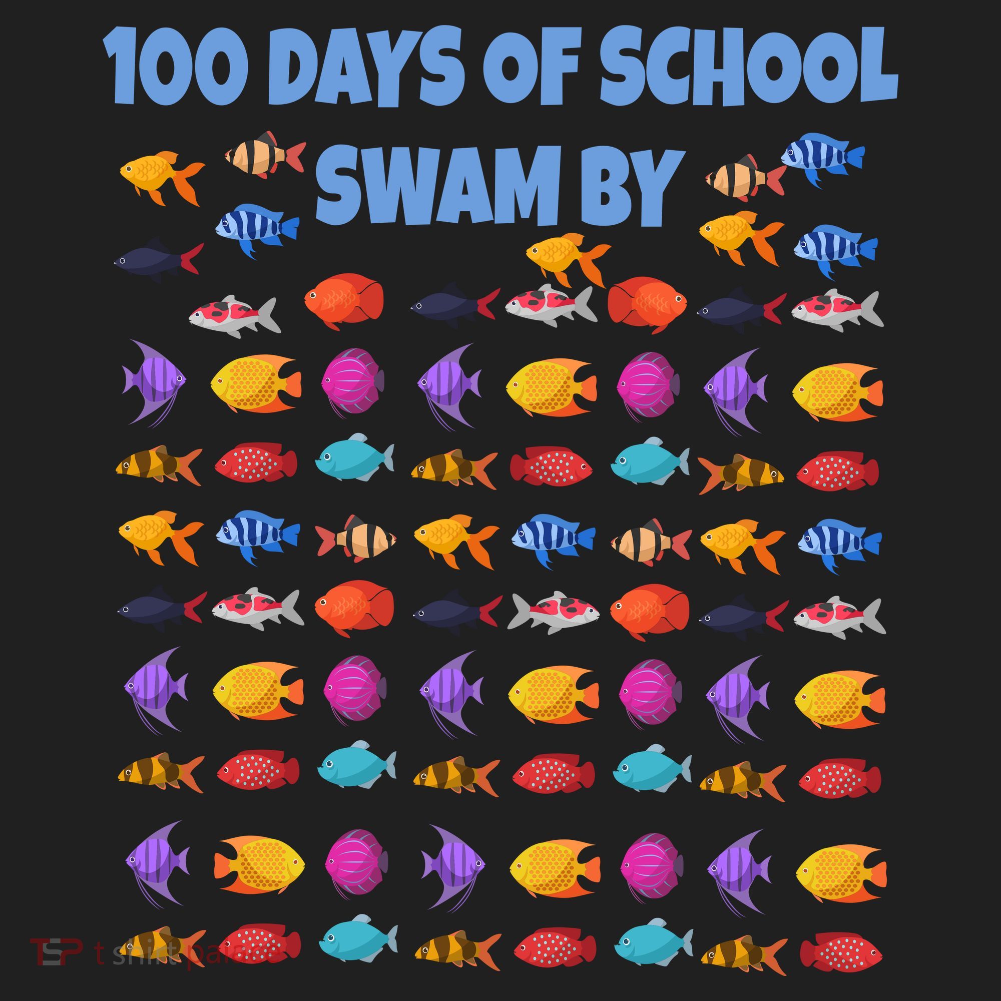 100 Days Of School Swam By Fish Women's Sweatshirt