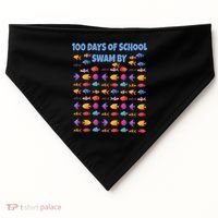 100 Days Of School Swam By Fish USA-Made Doggie Bandana thumb 0