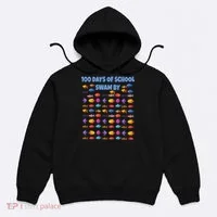 100 Days Of School Swam By Fish Hoodie thumb 0