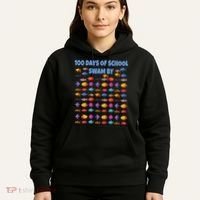 100 Days Of School Swam By Fish Hoodie thumb 5