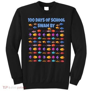 100 Days Of School Swam By Fish Sweatshirt