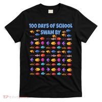 100 Days Of School Swam By Fish T-Shirt thumb 0
