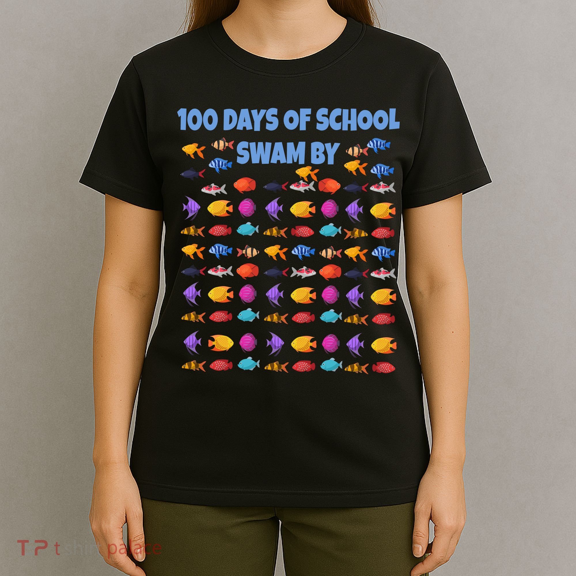 100 Days Of School Swam By Fish T-Shirt