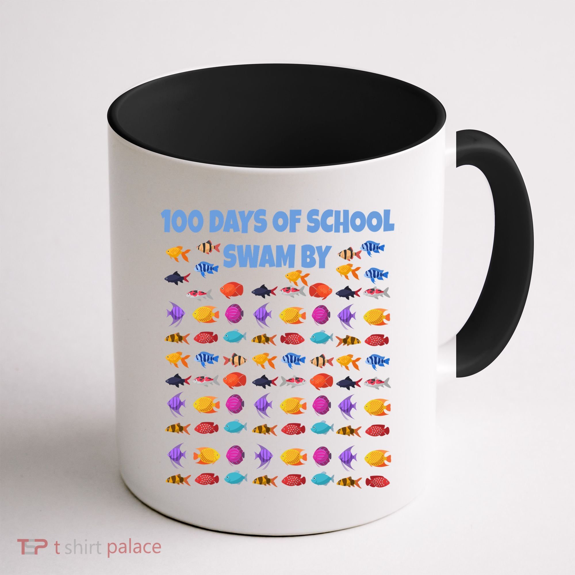 100 Days Of School Swam By Fish Coffee Mug