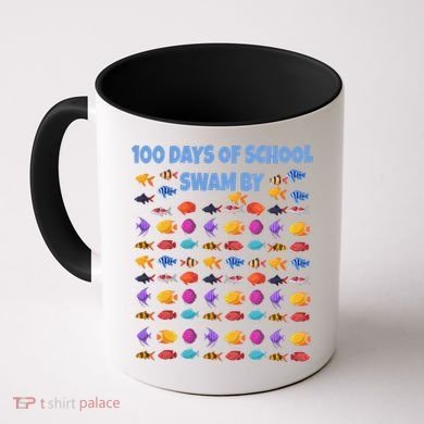 100 Days Of School Swam By Fish Coffee Mug