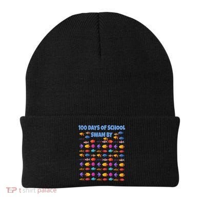 100 Days Of School Swam By Fish Beanie