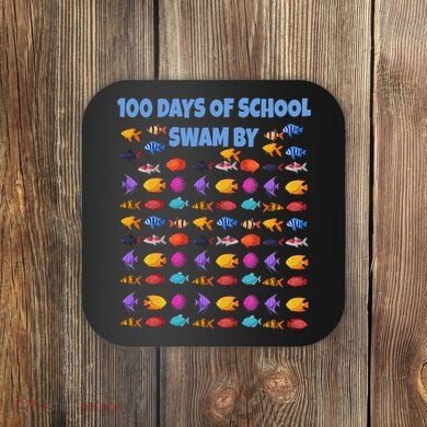 100 Days Of School Swam By Fish Coaster