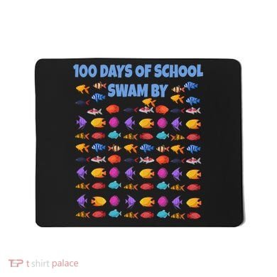 100 Days Of School Swam By Fish Mousepad