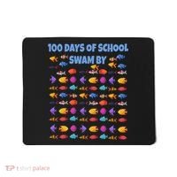 100 Days Of School Swam By Fish Mousepad thumb 0