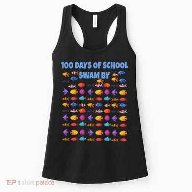 100 Days Of School Swam By Fish Women's Tank Top