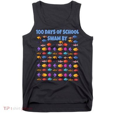 100 Days Of School Swam By Fish Tank Top