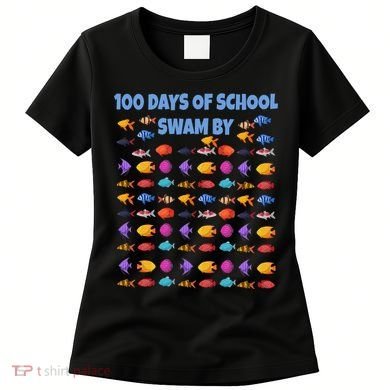 100 Days Of School Swam By Fish Women's T-Shirt