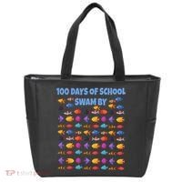 100 Days Of School Swam By Fish Tote Bag thumb 0