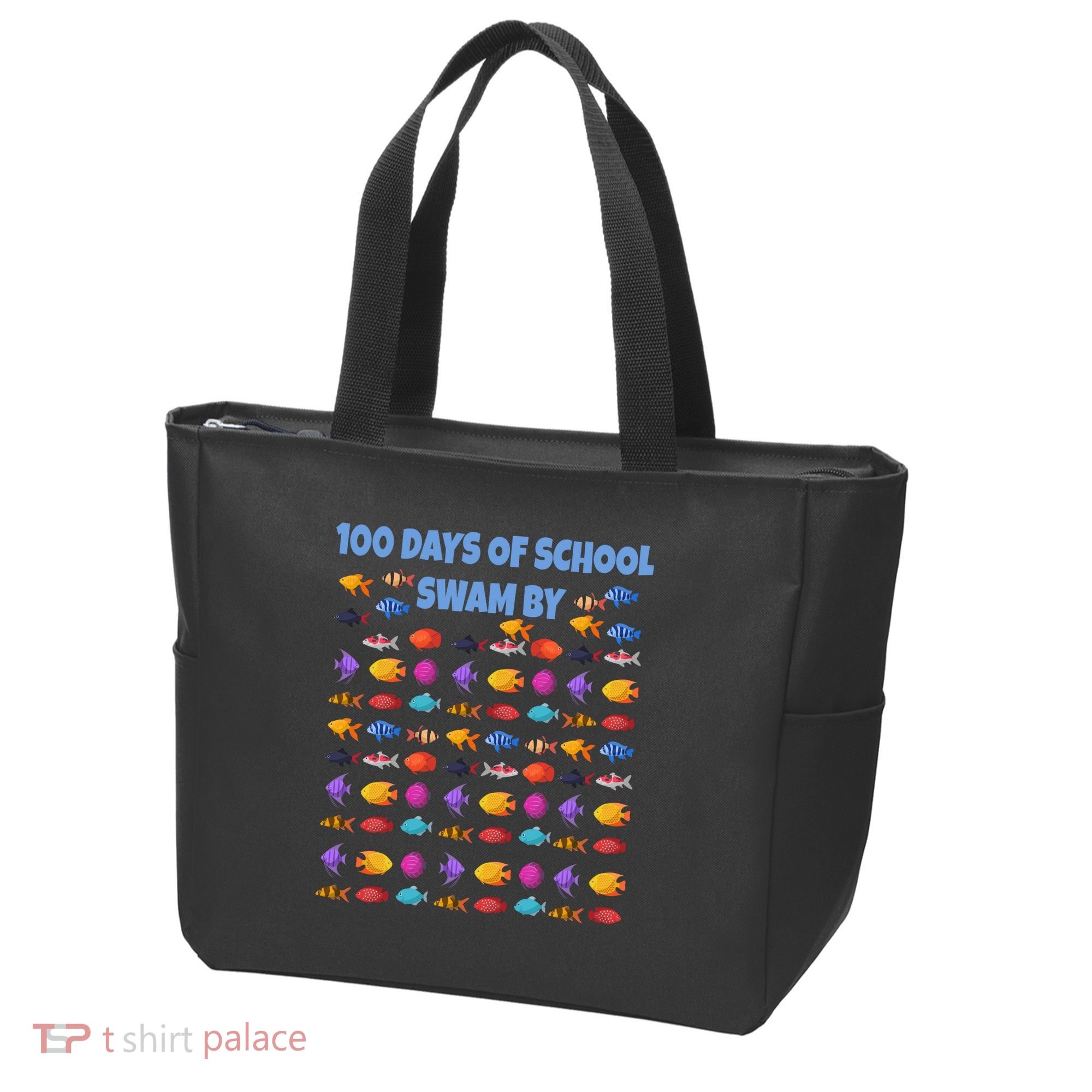 100 Days Of School Swam By Fish Tote Bag