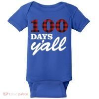 100 Days Of School Y'all Baby Bodysuit thumb 0