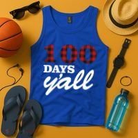 100 Days Of School Y'all Tank Top thumb 4
