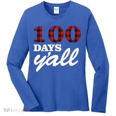 100 Days Of School Y'all Women's Long Sleeve Shirt