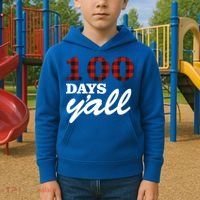 100 Days Of School Y'all Kids Hoodie thumb 2