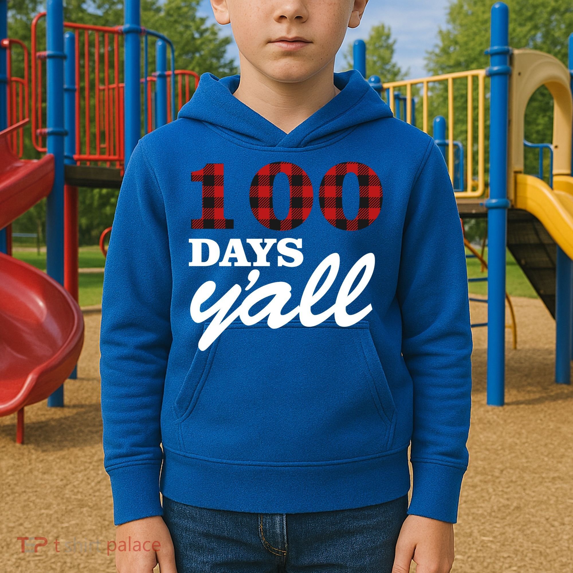 100 Days Of School Y'all Kids Hoodie