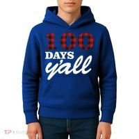 100 Days Of School Y'all Kids Hoodie thumb 4