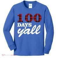 100 Days Of School Y'all Kids Long Sleeve Shirt thumb 0