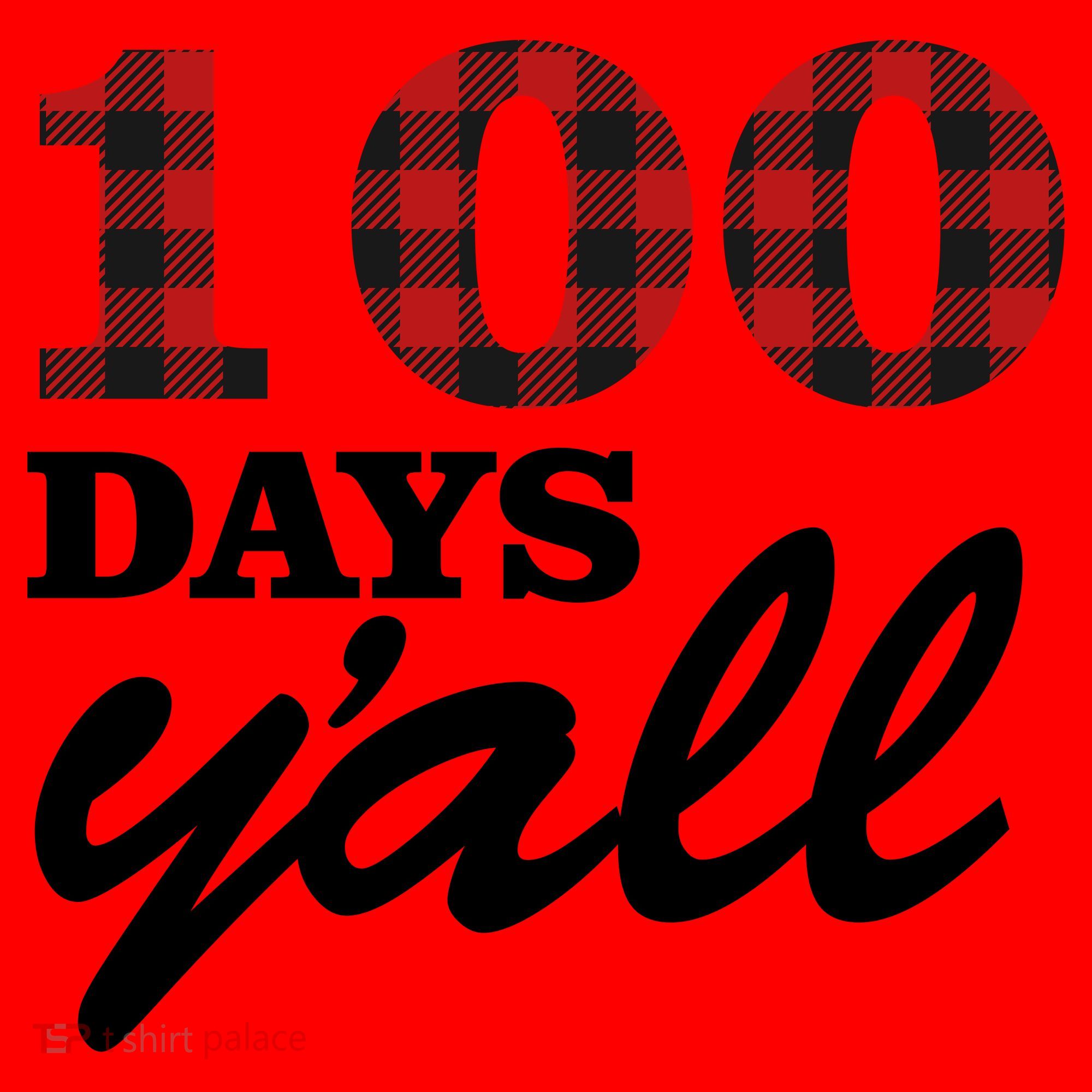100 Days Of School Y'all Santa Hat