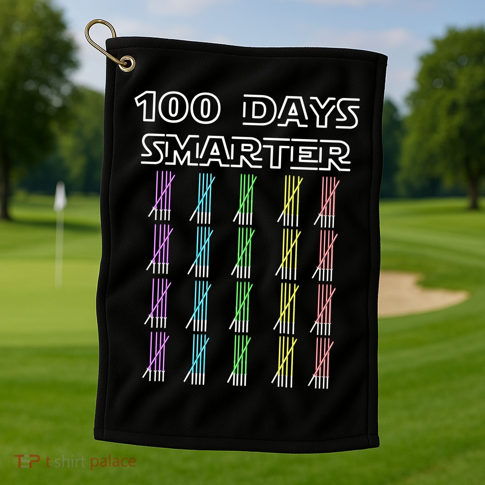 100 Days Smarter 100th Day Of School Golf Towel
