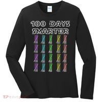 100 Days Smarter 100th Day Of School Women's Long Sleeve Shirt thumb 0