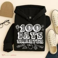 100 Days Smarter Funny 100 Days Of School Hoodie thumb 4