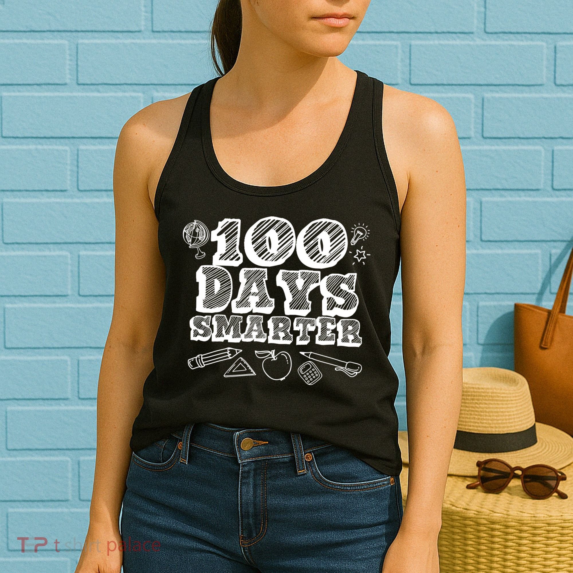 100 Days Smarter Funny 100 Days Of School Women's Tank Top