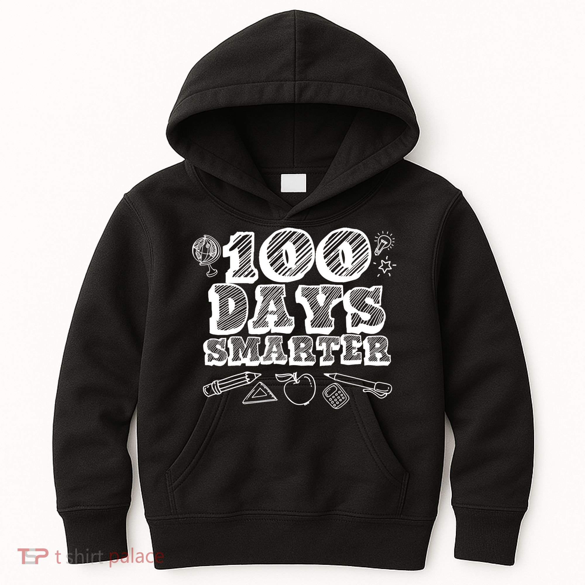 100 Days Smarter Funny 100 Days Of School Kids Hoodie