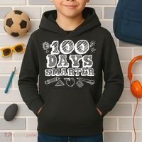 100 Days Smarter Funny 100 Days Of School Kids Hoodie thumb 2