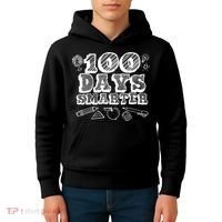 100 Days Smarter Funny 100 Days Of School Kids Hoodie thumb 4