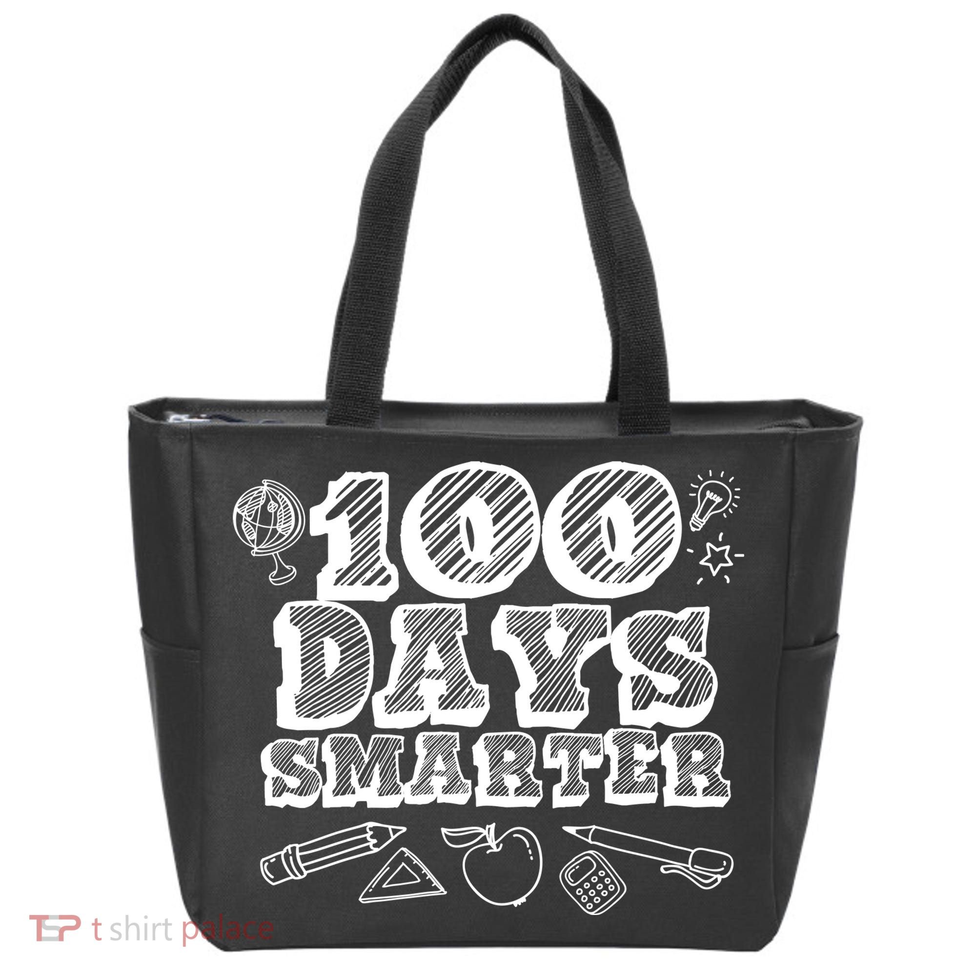 100 Days Smarter Funny 100 Days Of School Tote Bag