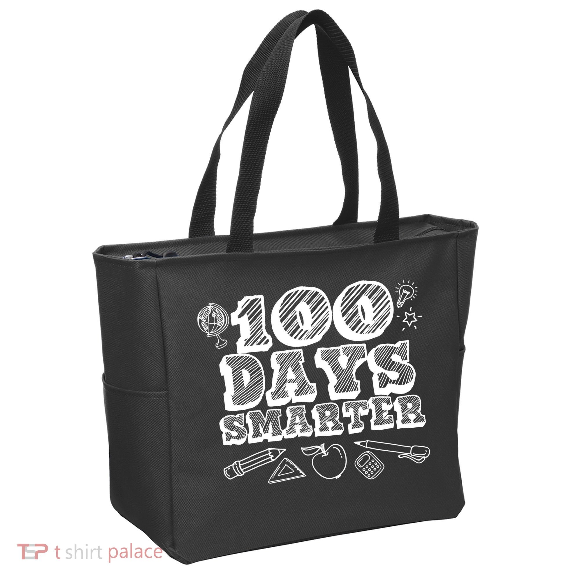 100 Days Smarter Funny 100 Days Of School Tote Bag
